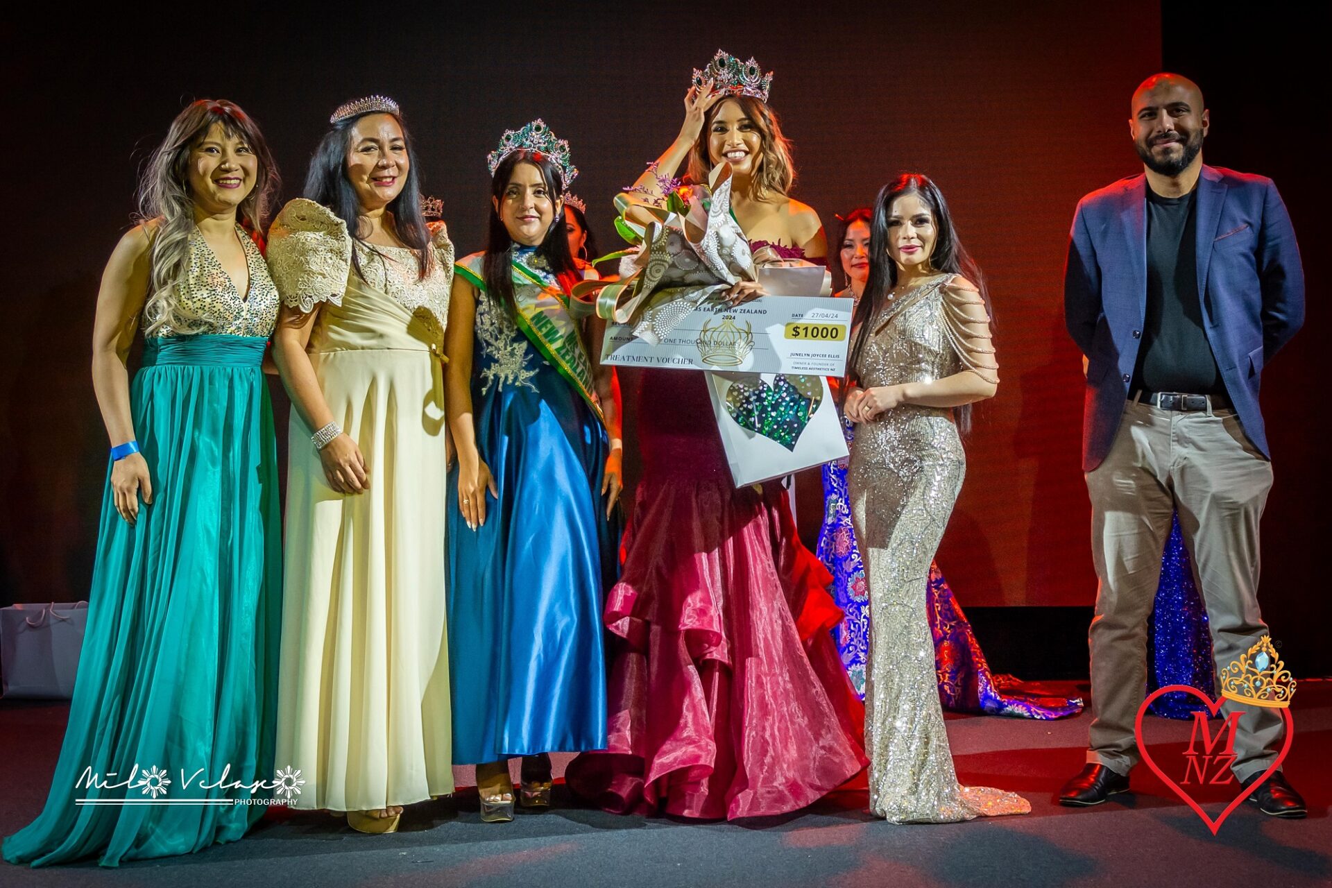 Ms Earth New Zealand 2024 with Organisers & Sponsors